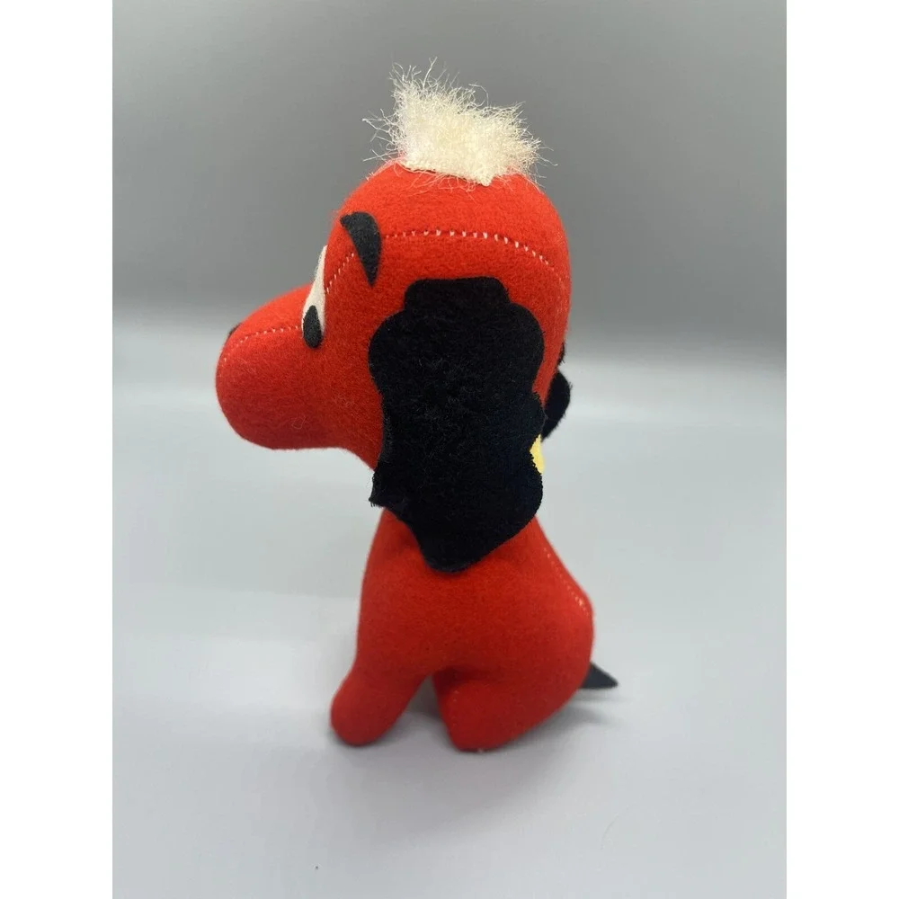 Vintage MCM‎ Red Felt Dog Christmas Decoration Made In Japan